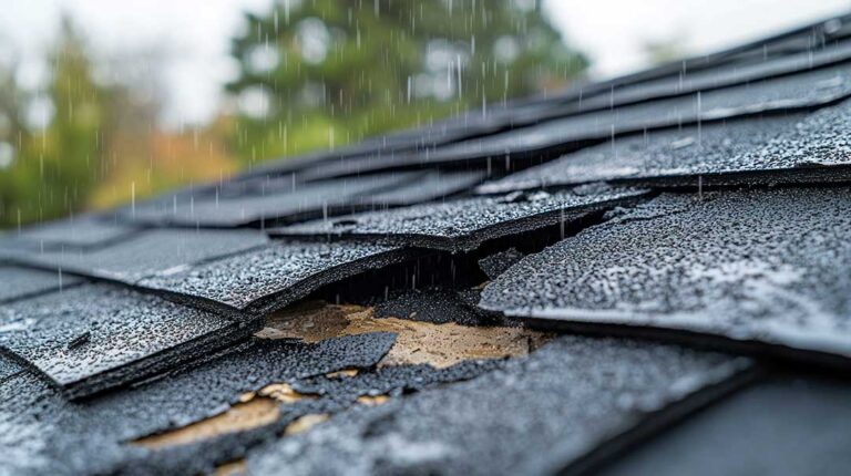 A close-up view of attic soffit and ridge vents with daylight shining through, showing airflow pathways.